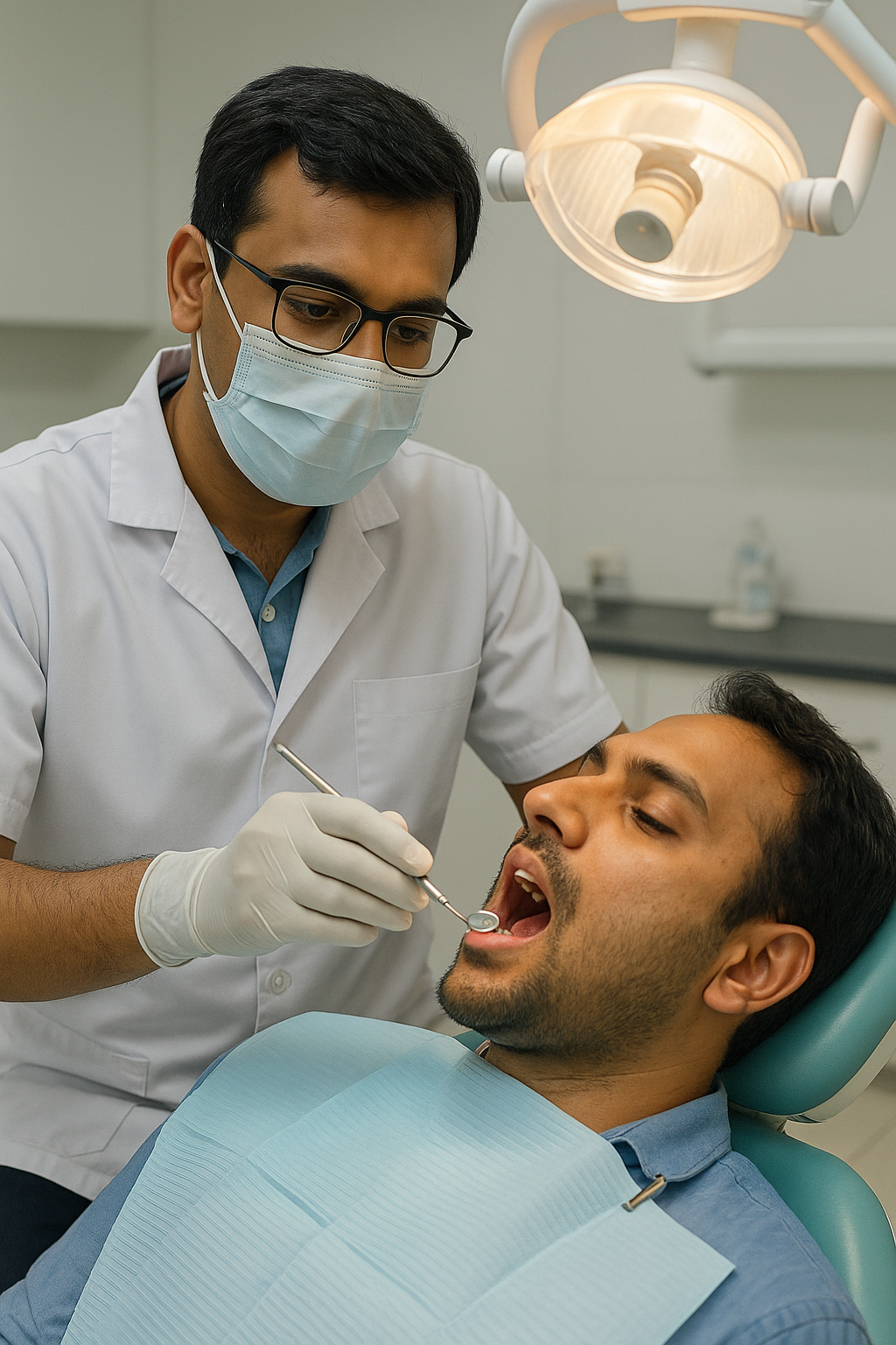 A doctor performing expert periodontics treatment in west mambalam